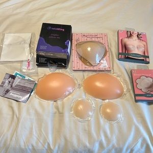 Lot of 5 sets for strapless backless adhesive bras.